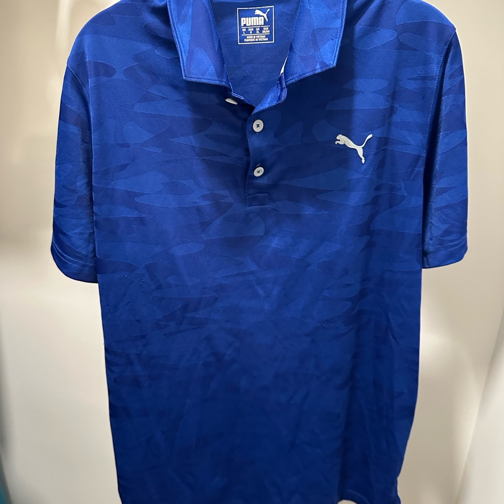 Puma Men's Vibrant Blue Polo Shirt